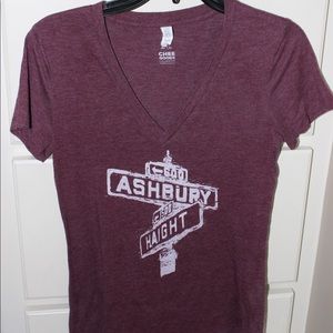 Maroon Graphic V-Neck